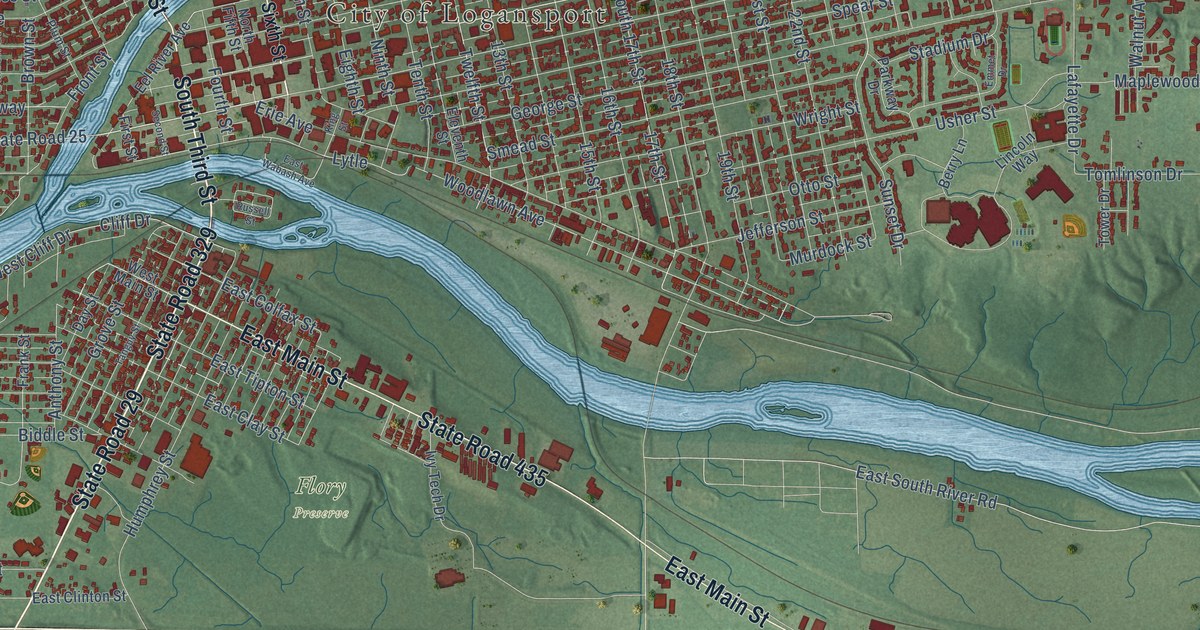 Map of Logansport, Indiana in 2026