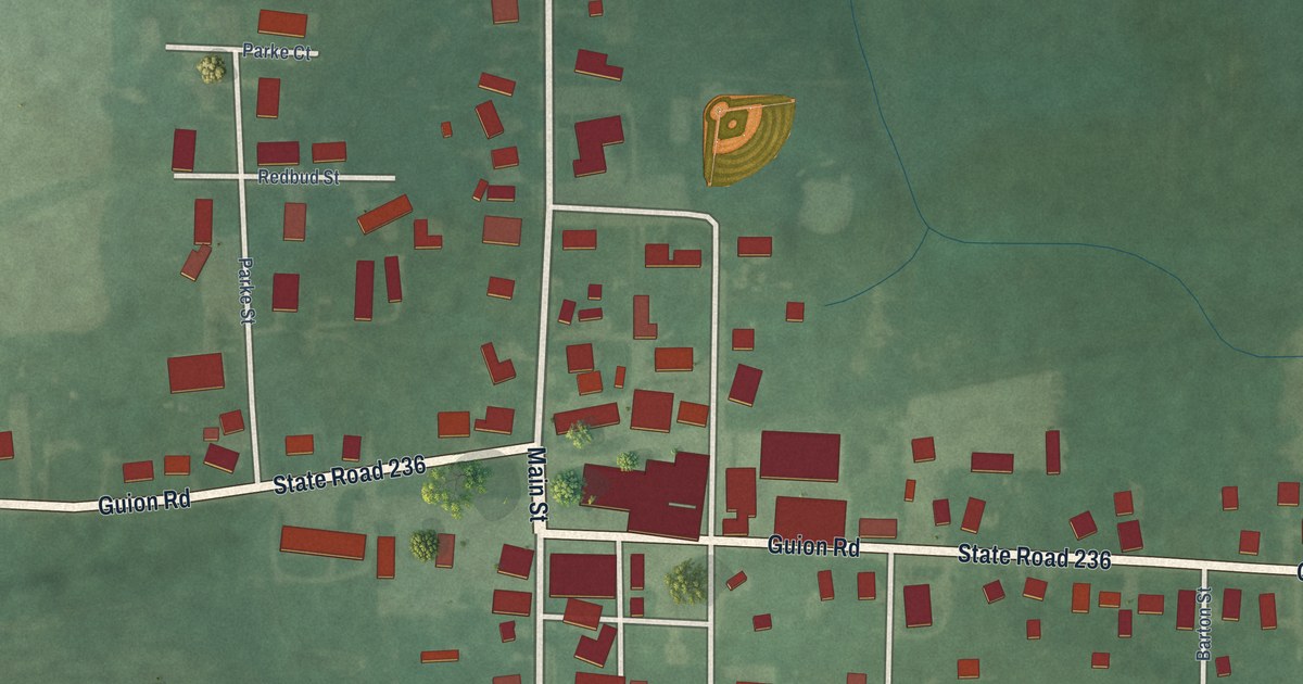 Map of Marshall, Indiana in 2026