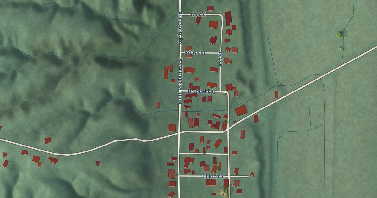 Map of Mecca, Indiana in 2026