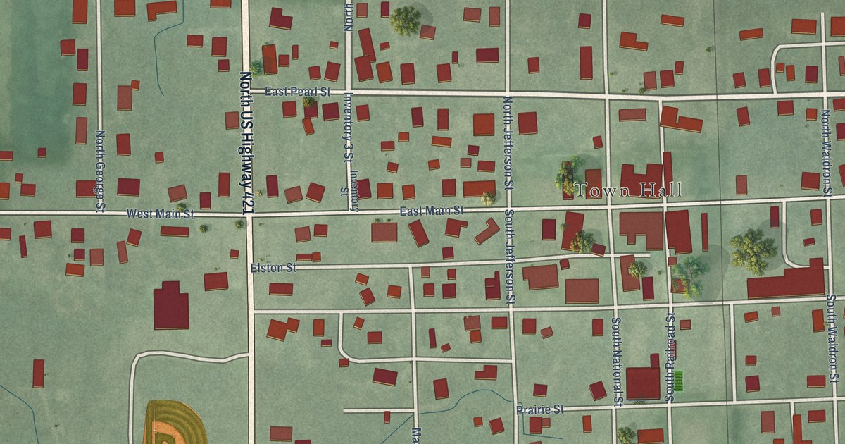Map of Medaryville, Indiana in 2026