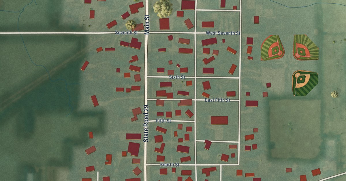 Map of Michigantown, Indiana in 2026