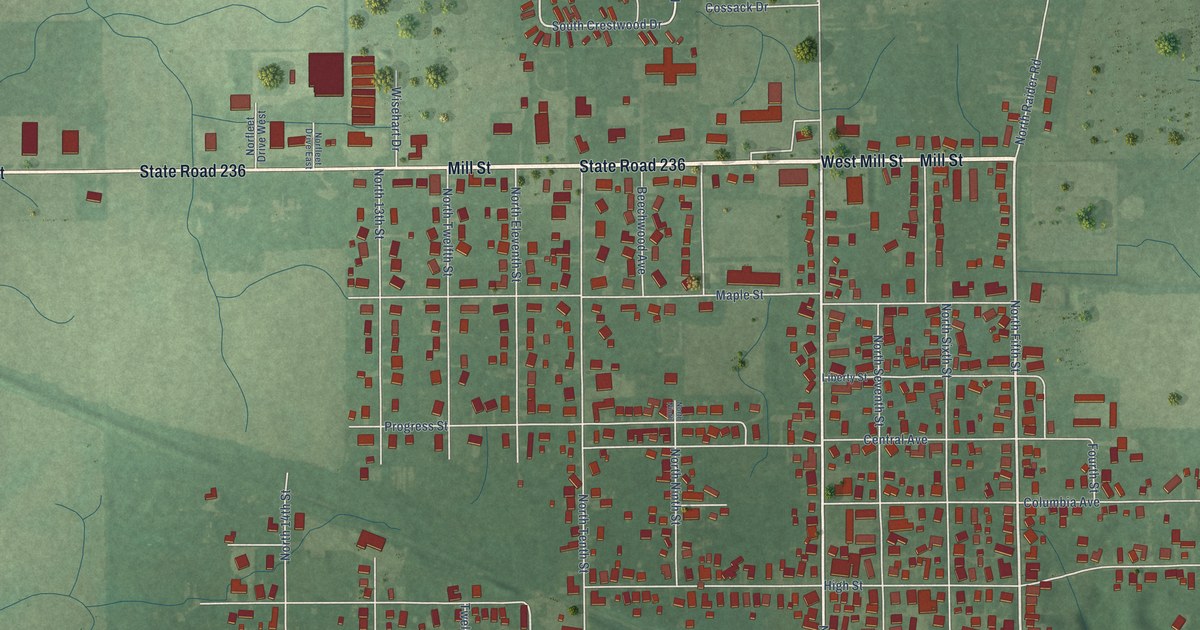 Map of Middletown, Indiana in 2026