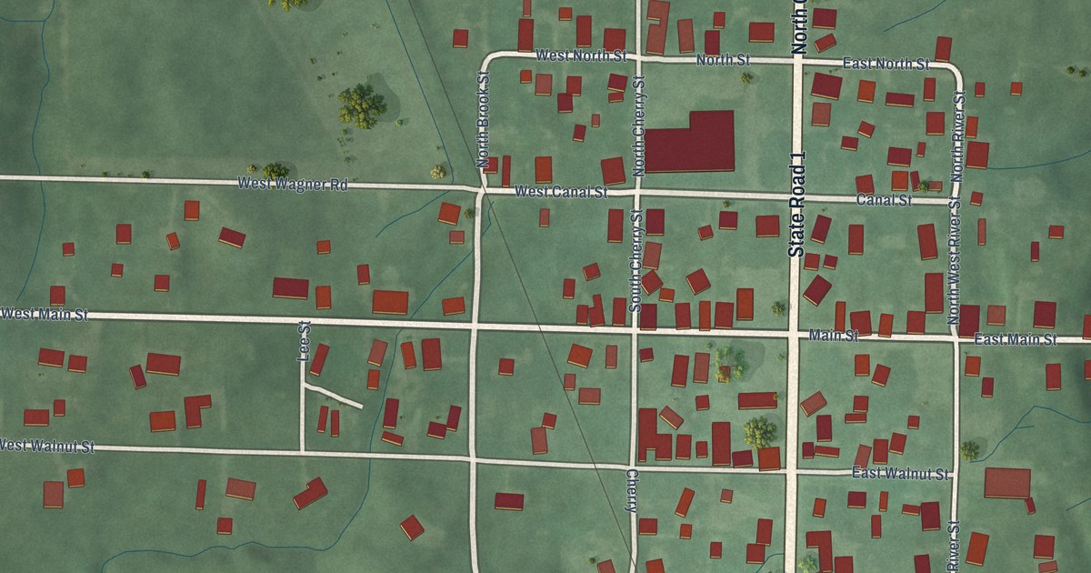 Map of Milton, Indiana in 2026