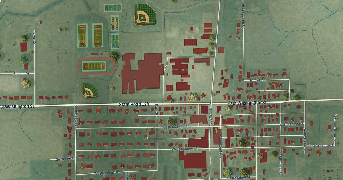 Map of Monroe, Indiana in 2026