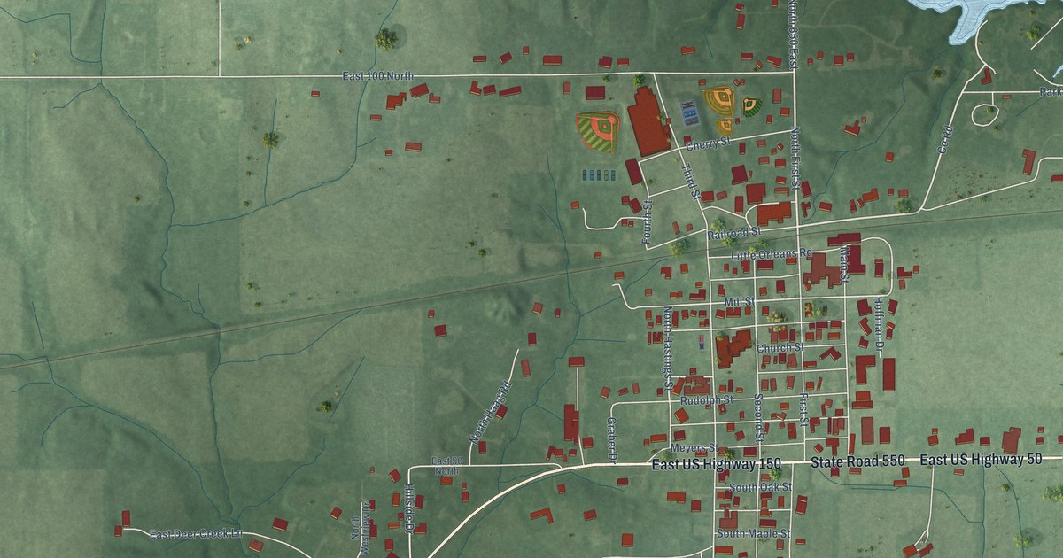 Map of Montgomery, Indiana in 2026