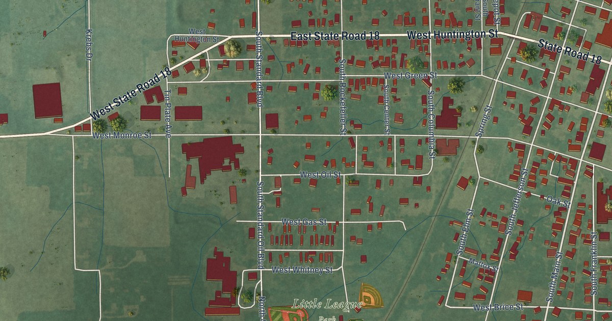 Map of Montpelier, Indiana in 2026
