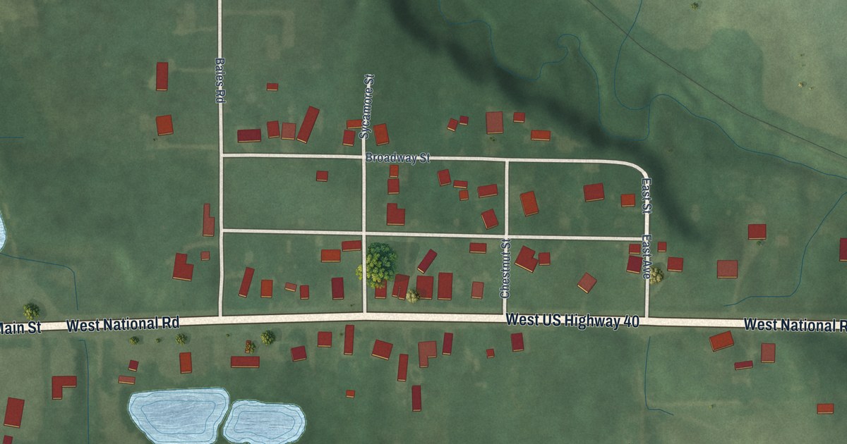 Map of Mount Auburn, Indiana in 2026