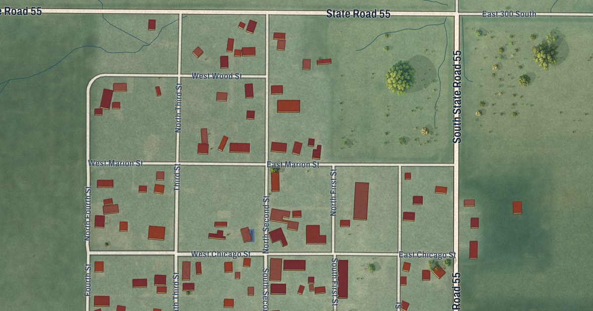 Map of Mount Ayr, Indiana in 2026