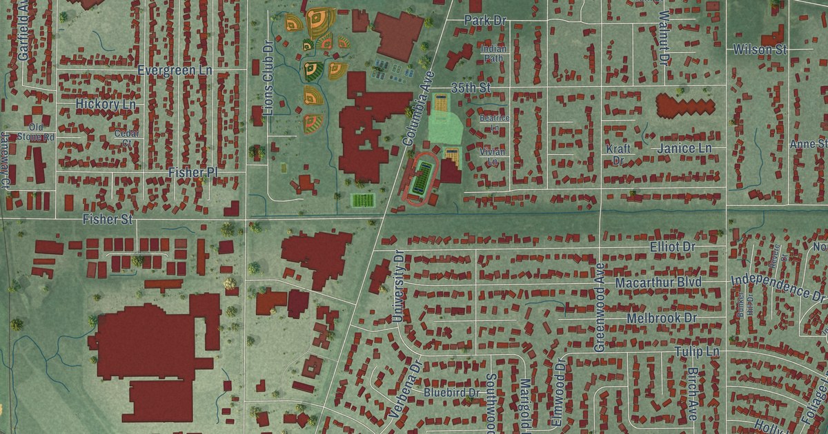 Map of Munster, Indiana in 2026