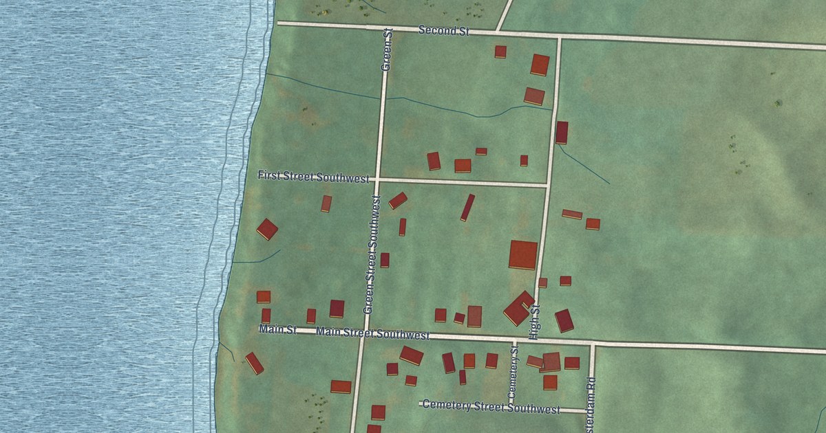 Map of New Amsterdam, Indiana in 2026