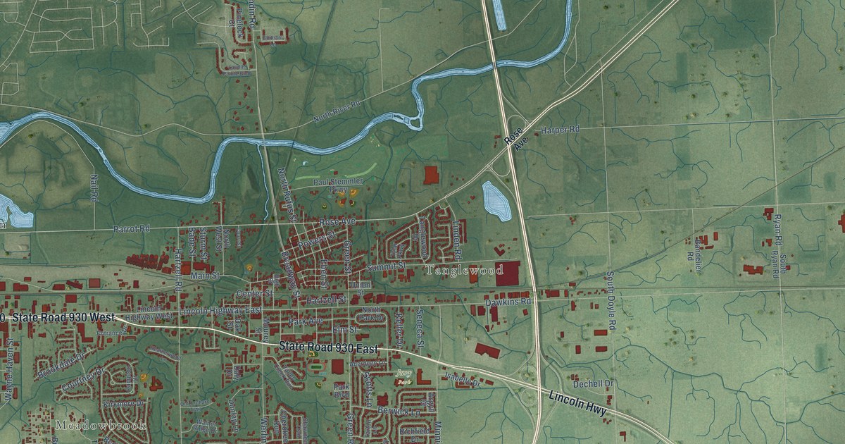 Map of New Haven, Indiana in 2026