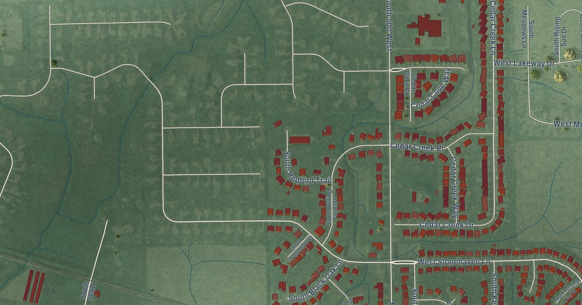 Map of New Palestine, Indiana in 2026