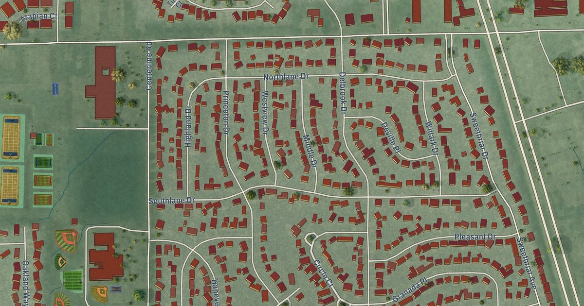 Map of New Whiteland, Indiana in 2026