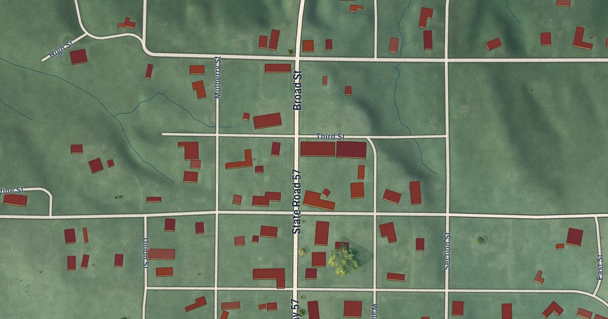 Map of Newberry, Indiana in 2026