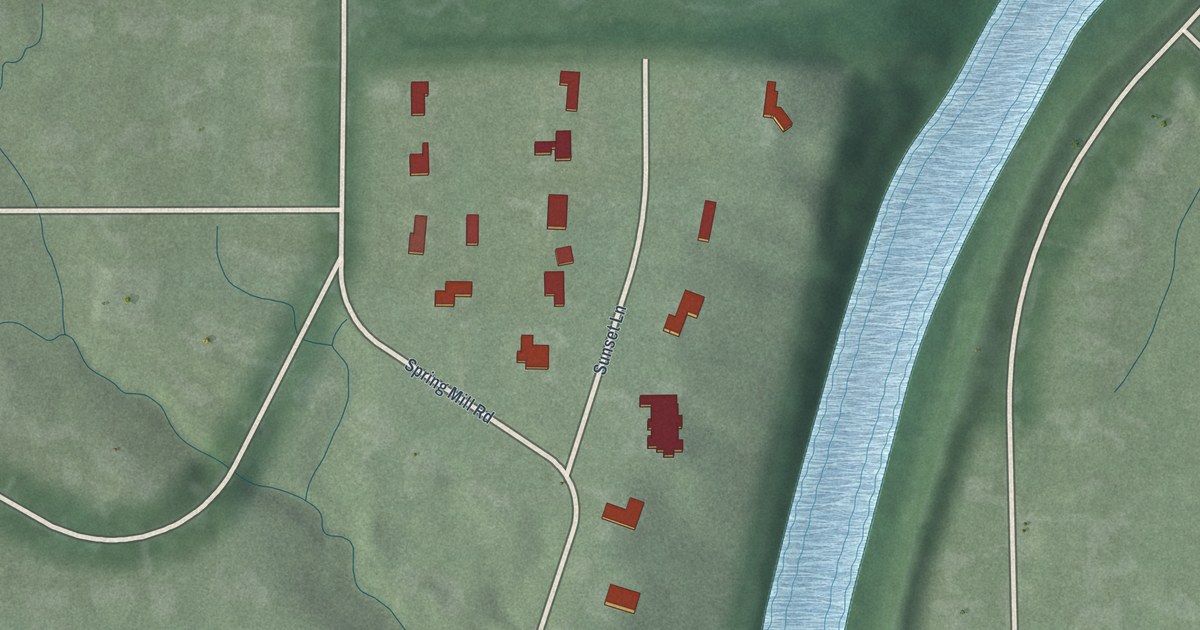 Map of North Crows Nest, Indiana in 2026