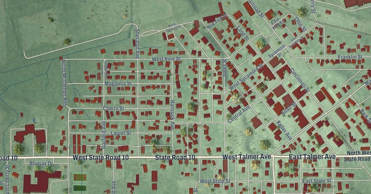 Map of North Judson, Indiana in 2026
