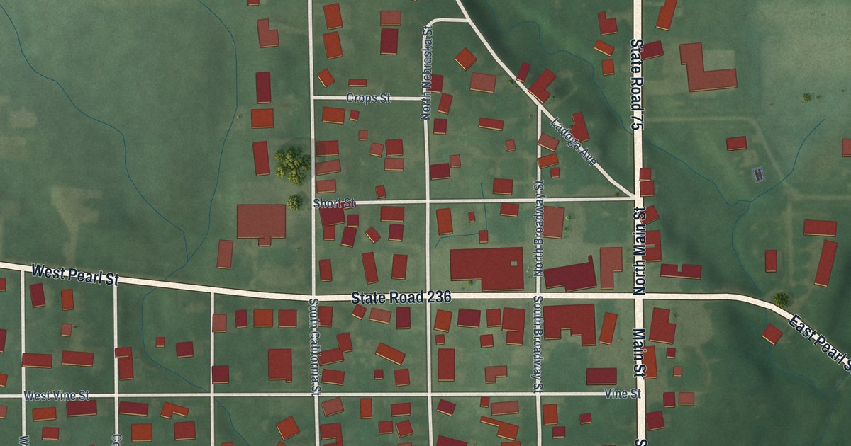 Map of North Salem, Indiana in 2026