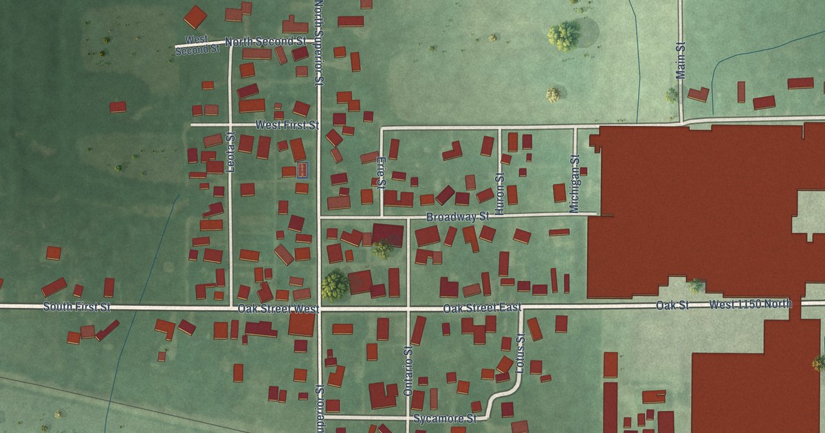 Map of Orestes, Indiana in 2026