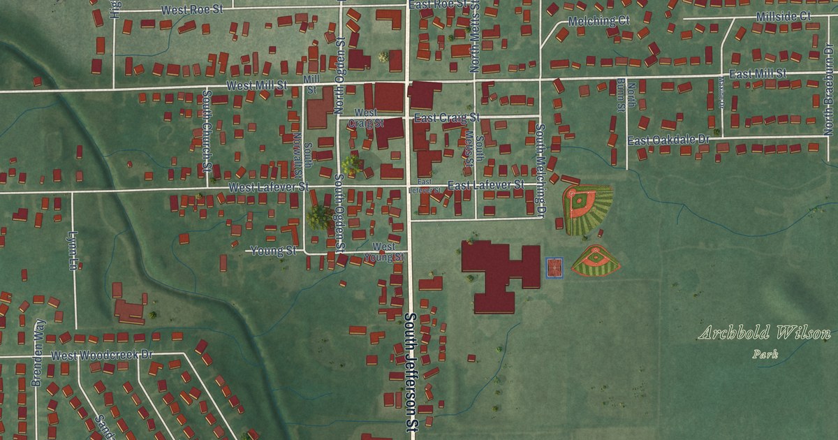 Map of Ossian, Indiana in 2026