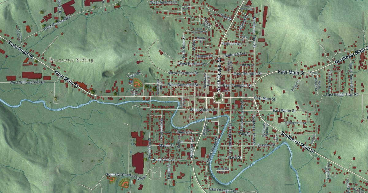 Map of Paoli, Indiana in 2026