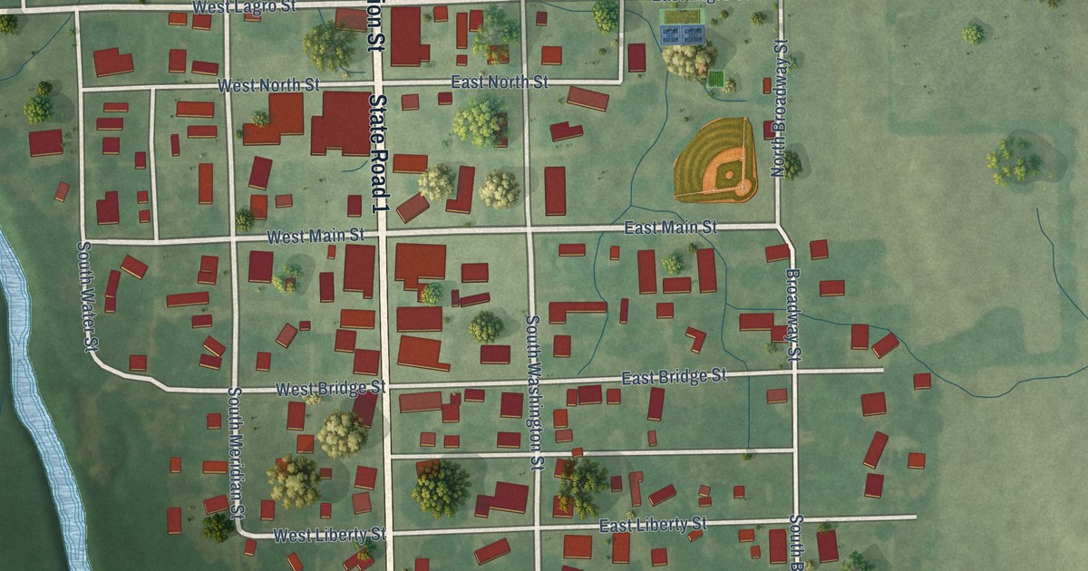 Map of Pennville, Indiana in 2026