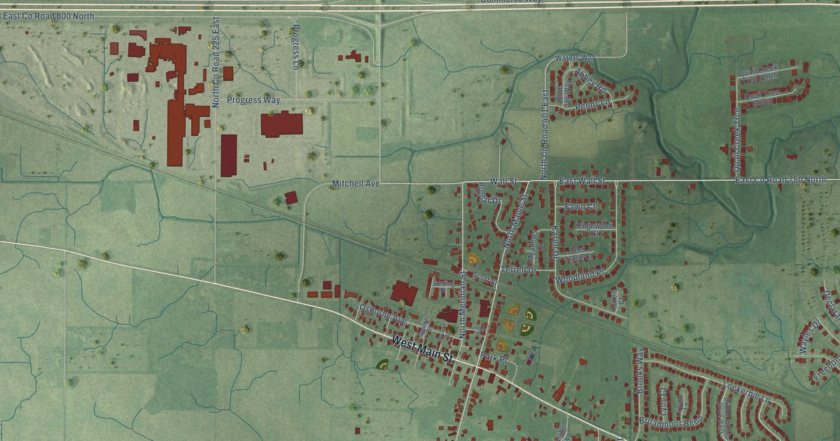 Map of Pittsboro, Indiana in 2026