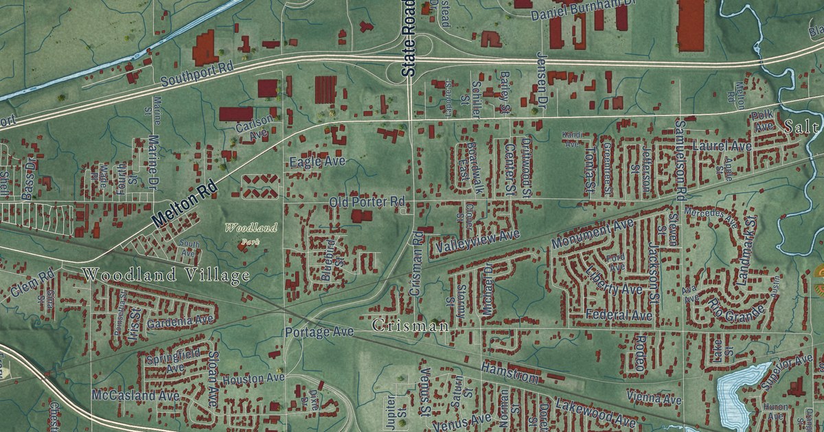 Map of Portage, Indiana in 2026