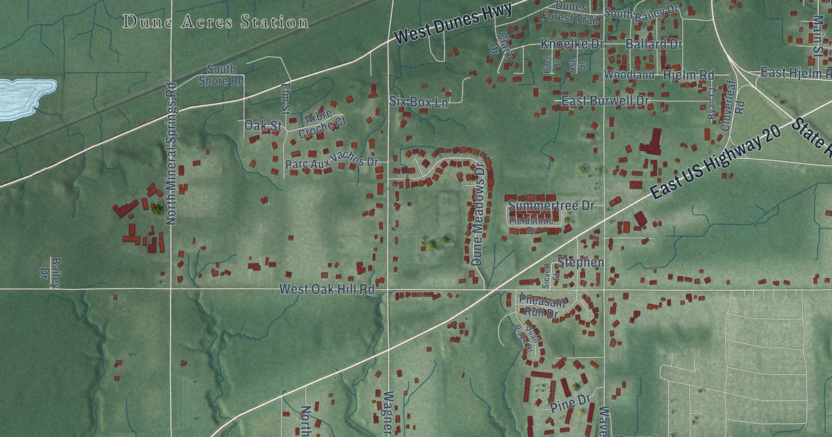Map of Porter, Indiana in 2026