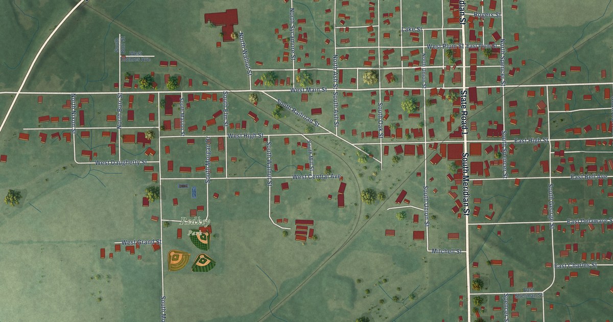Map of Redkey, Indiana in 2026