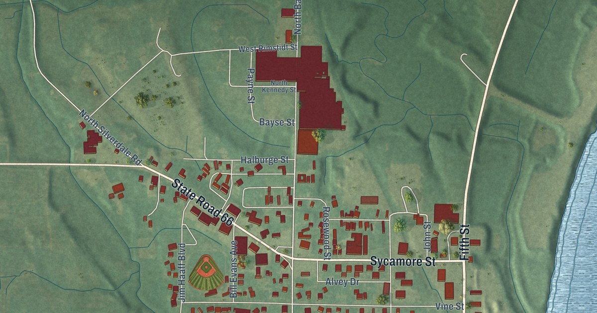 Map of Rockport, Indiana in 2026