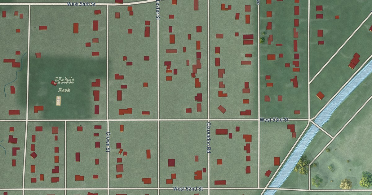 Map of Rocky Ripple, Indiana in 2026
