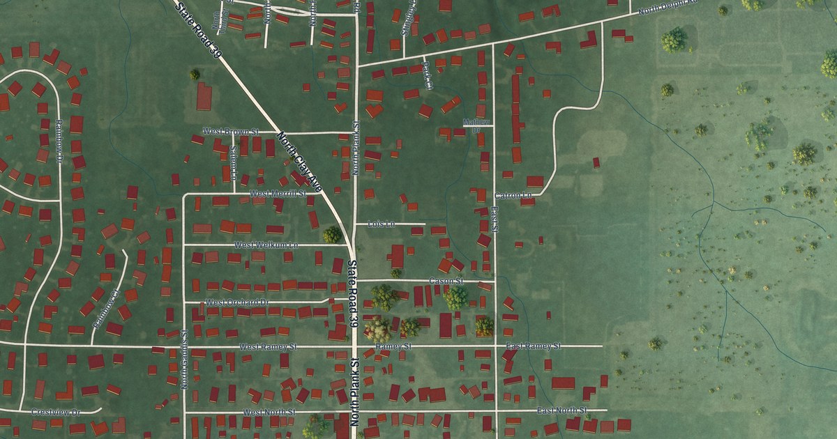 Map of Rossville, Indiana in 2026