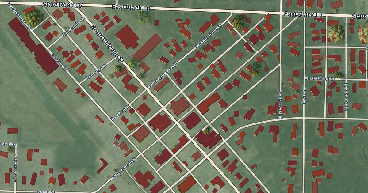 Map of Royal Center, Indiana in 2026