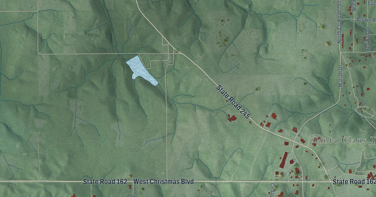 Map of Santa Claus, Indiana in 2026