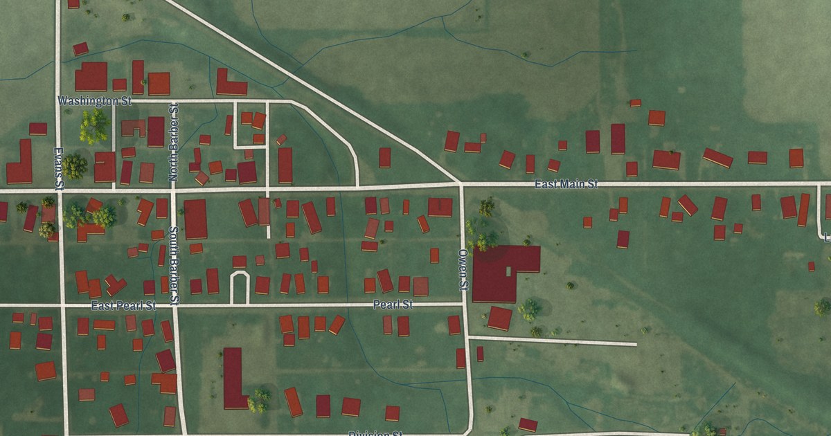 Map of Saratoga, Indiana in 2026