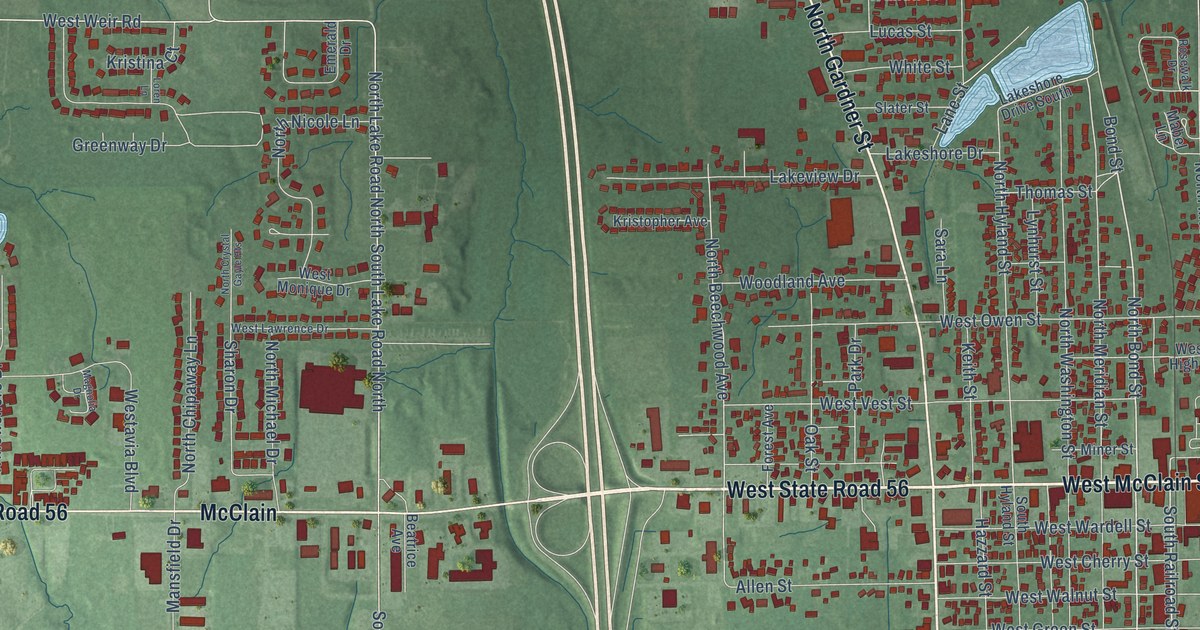 Map of Scottsburg, Indiana in 2026