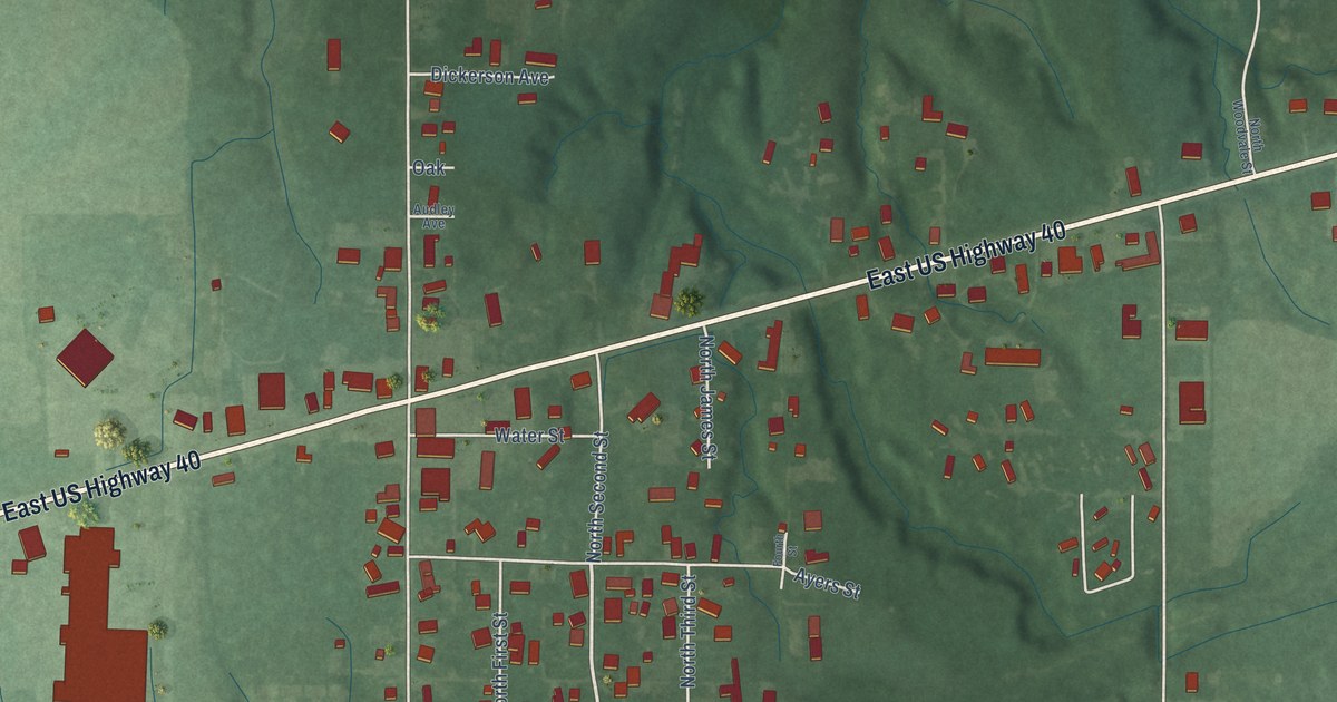 Map of Seelyville, Indiana in 2026