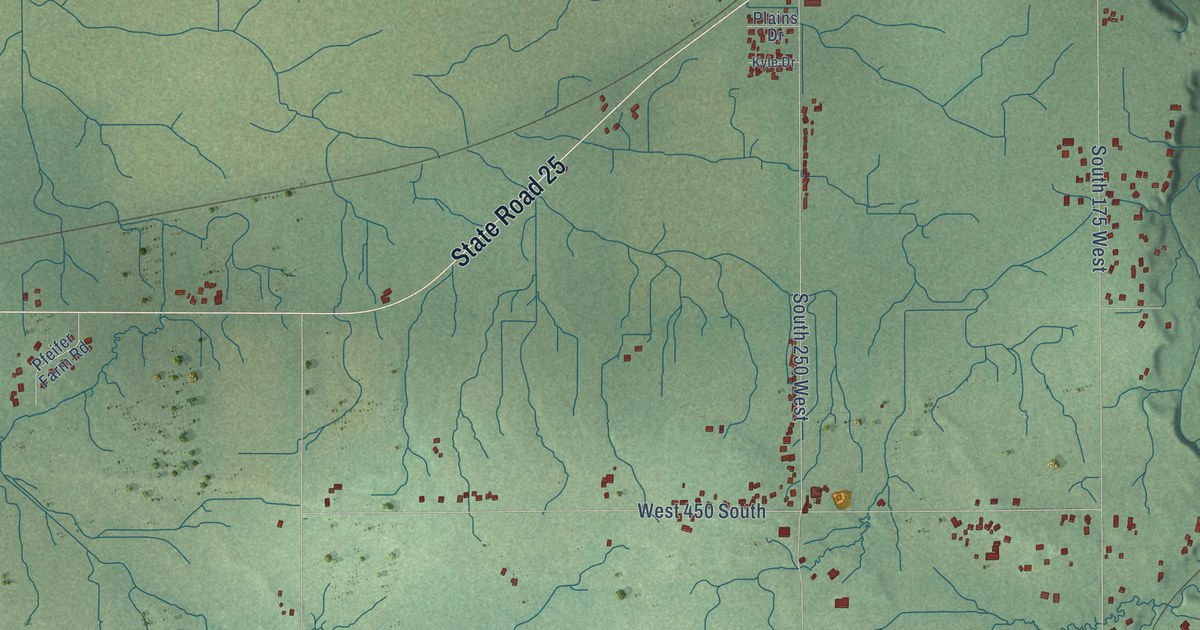 Map of Shadeland, Indiana in 2026