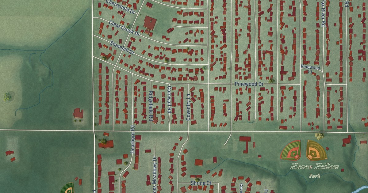 Map of South Haven, Indiana in 2026