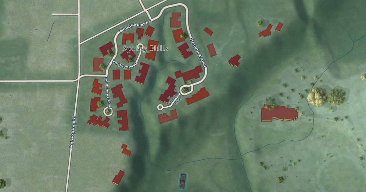 Map of Spring Hill, Indiana in 2026