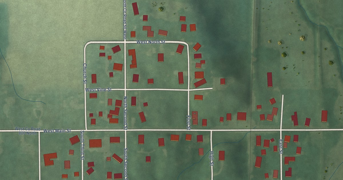 Map of Springport, Indiana in 2026