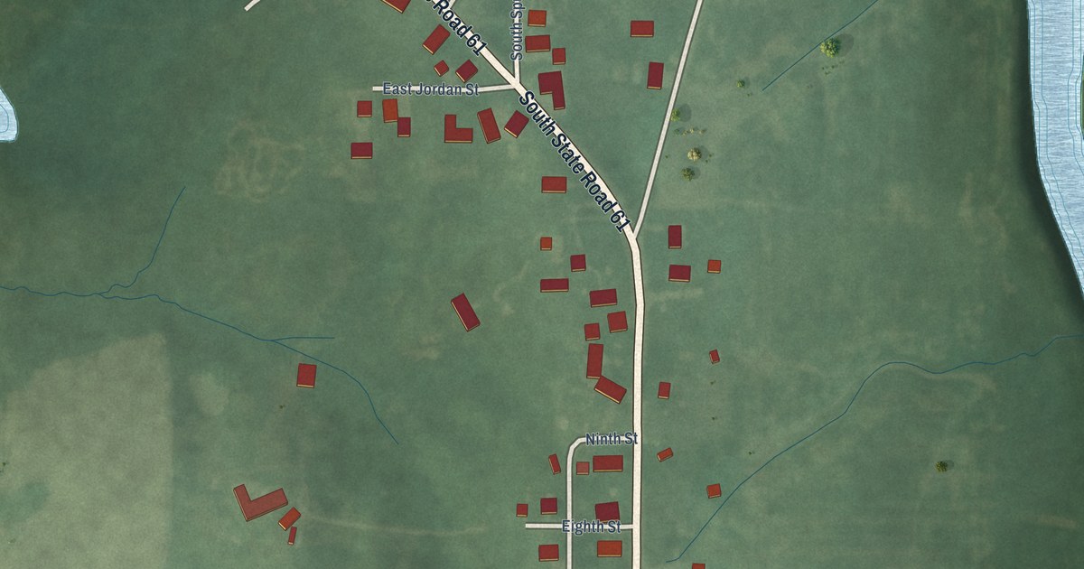Map of Spurgeon, Indiana in 2026