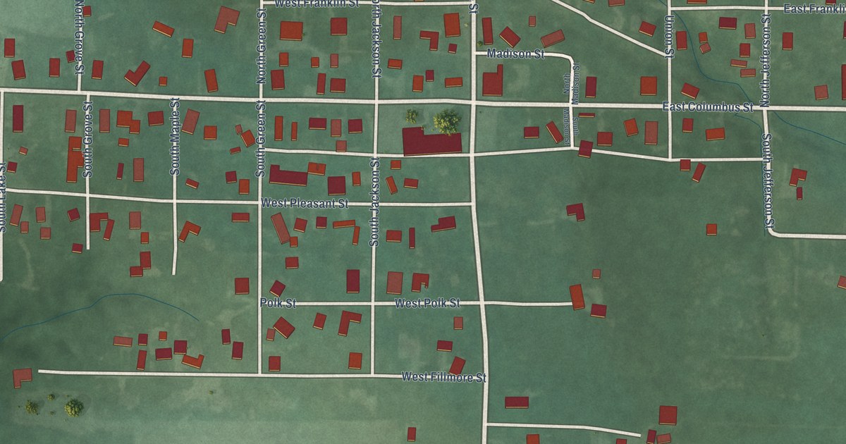 Map of Staunton, Indiana in 2026