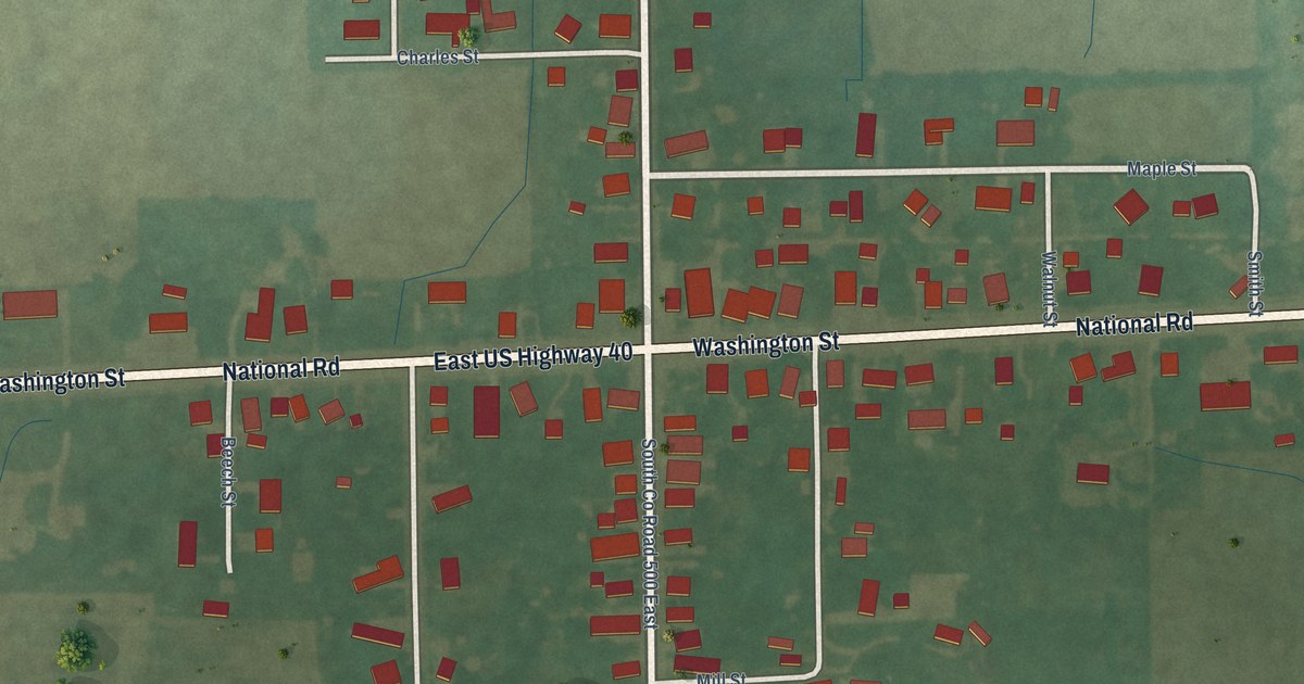 Map of Straughn, Indiana in 2026
