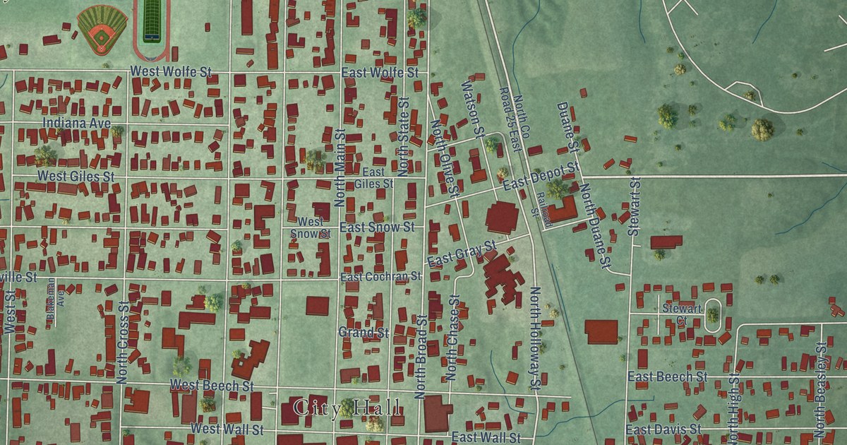 Map of Sullivan, Indiana in 2026