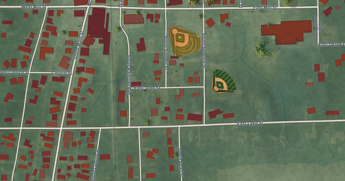 Map of Summitville, Indiana in 2026