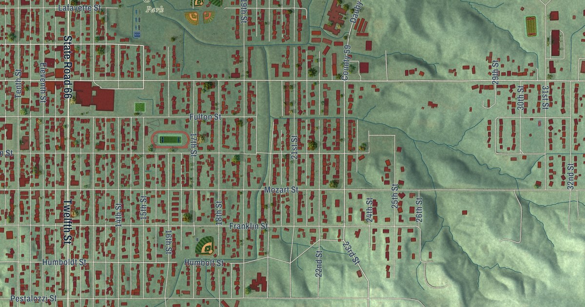 Map of Tell City, Indiana in 2026