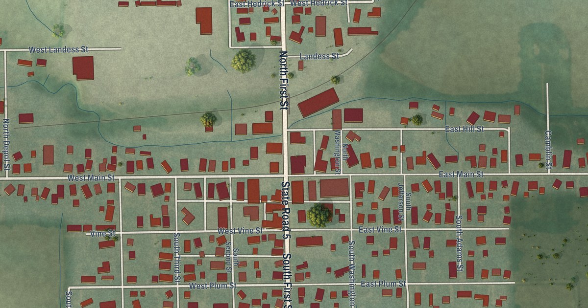 Map of Van Buren, Indiana in 2026