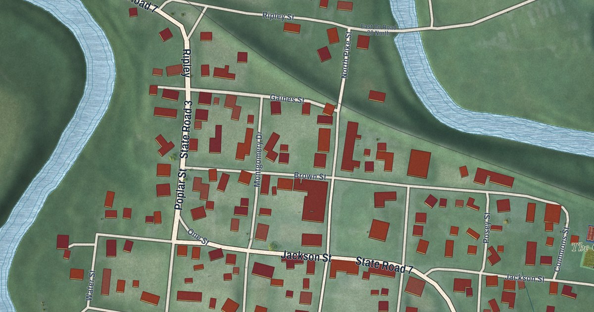 Map of Vernon, Indiana in 2026