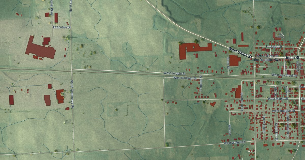 Map of Waterloo, Indiana in 2026